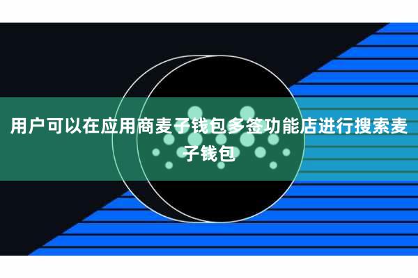 用户可以在应用商麦子钱包多签功能店进行搜索麦子钱包