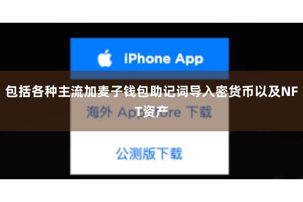 包括各种主流加麦子钱包助记词导入密货币以及NFT资产