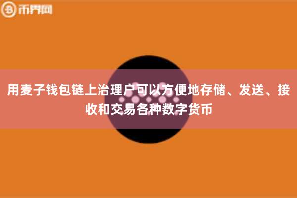 用麦子钱包链上治理户可以方便地存储、发送、接收和交易各种数字货币